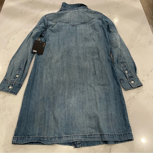 NWT Lee Blue Denim Button-Down Dress - Picture 11 of 15